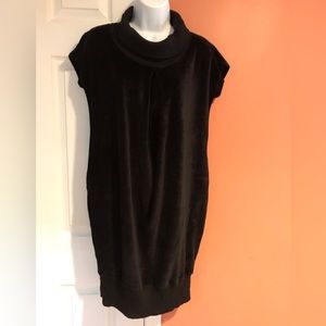 ❄️Women’s Velvety Mini Dress/Tunic Pockets Cowl Neck, 4